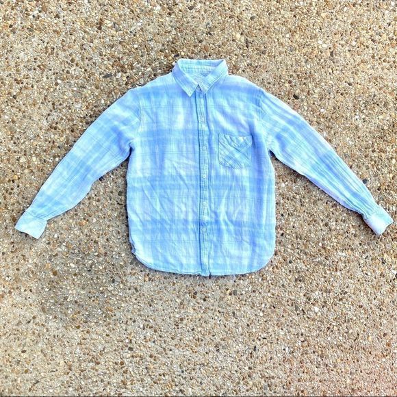 Rails Charli Rockport Plaid Linen Blend Button Down Shirt Size S - Picture 2 of 10
